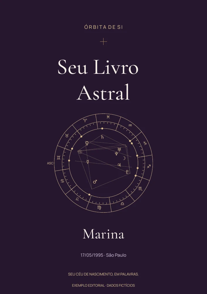 Capa do Livro Astral com interpretação personalizada para Marina